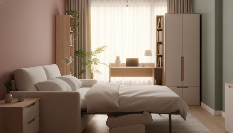 Soluções de móveis inteligentes para quartos com pouco espaço