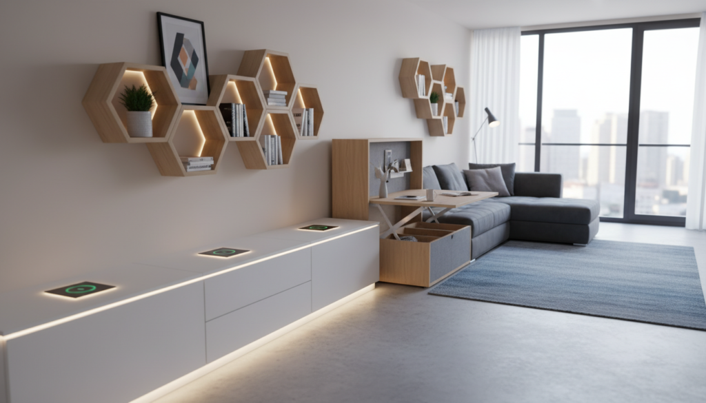 tecnologia em móveis organizadores