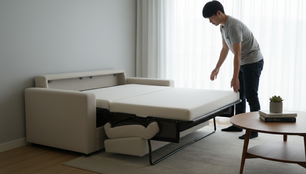 instalação de sofás-cama