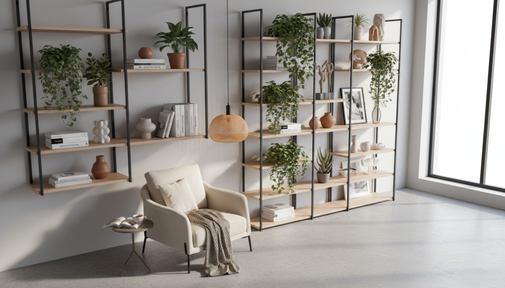 prateleiras suspensas