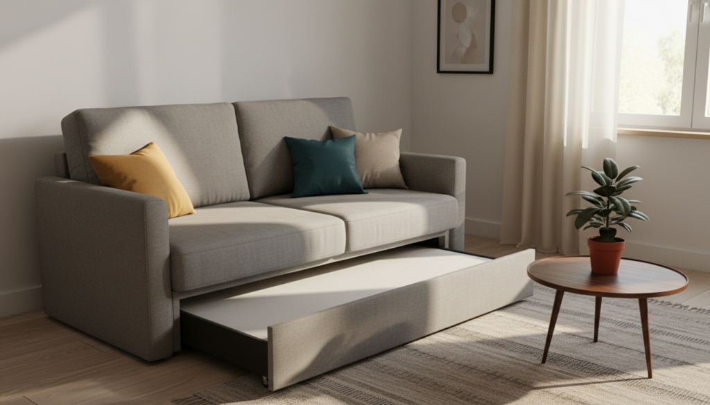 sofá-cama tipo gaveta